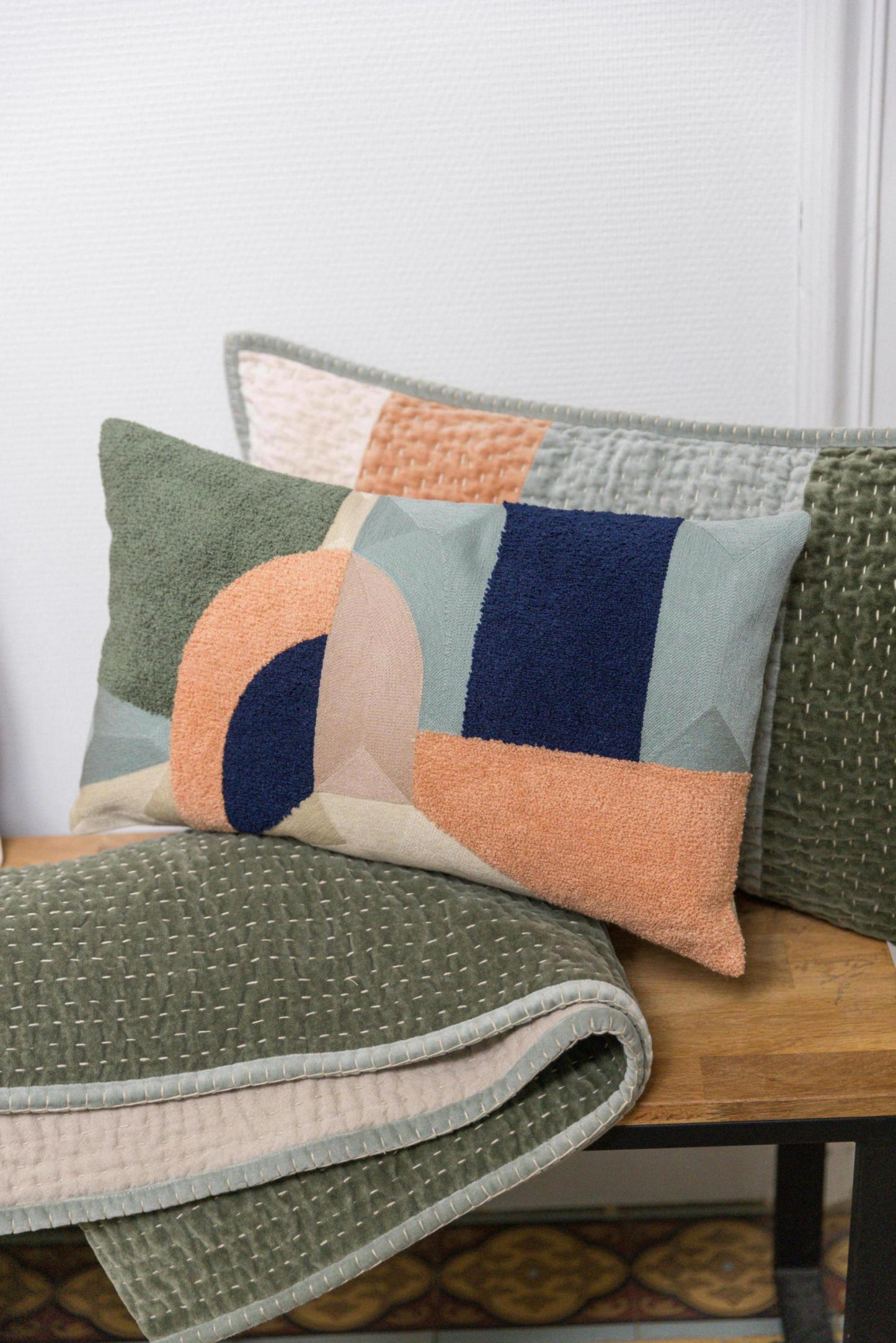 Kissen Elise Patchs Verveine 40 X 65