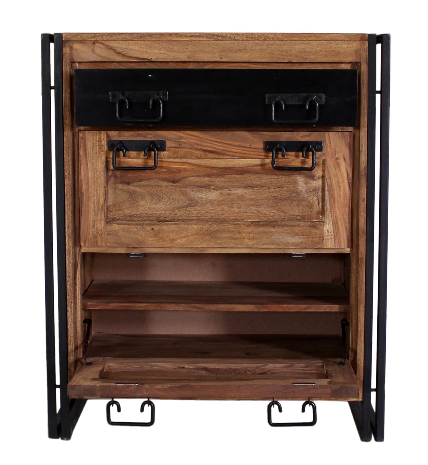 Schuhschrank 1 Schublade 2 Klappen Platz fuer ca 10 Paar Schuhe