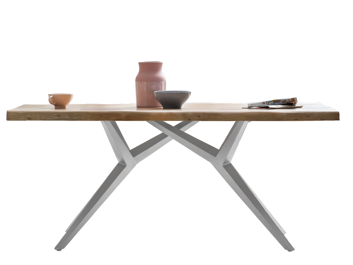 Tischplatte 240x100 cm Akazie wie gewachsen Plattenstaerke 56 mm Plattenstaerke 56 mm