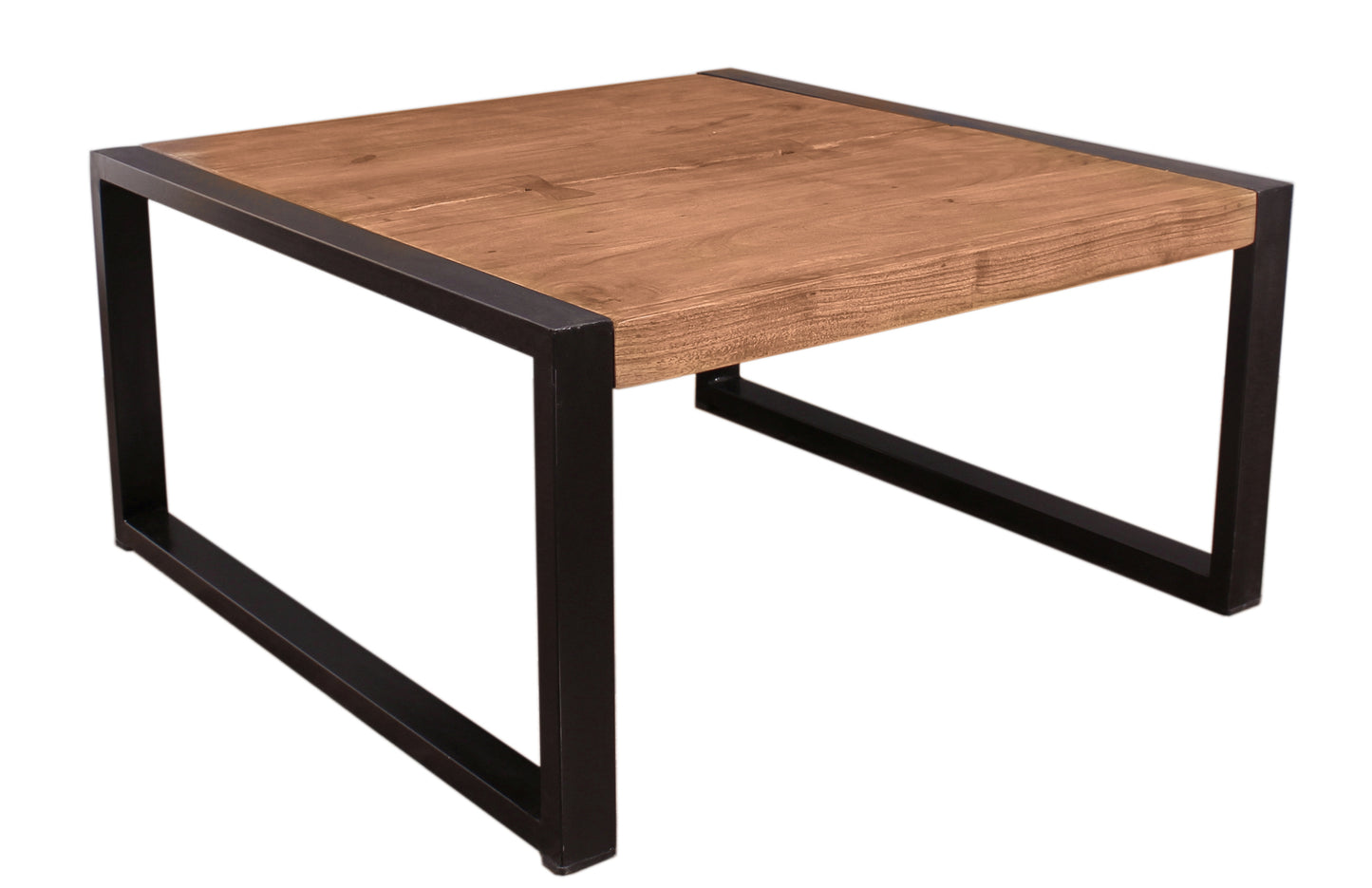 Couchtisch 80x80 cm mit Kufengestell Gebeizt und lackiert