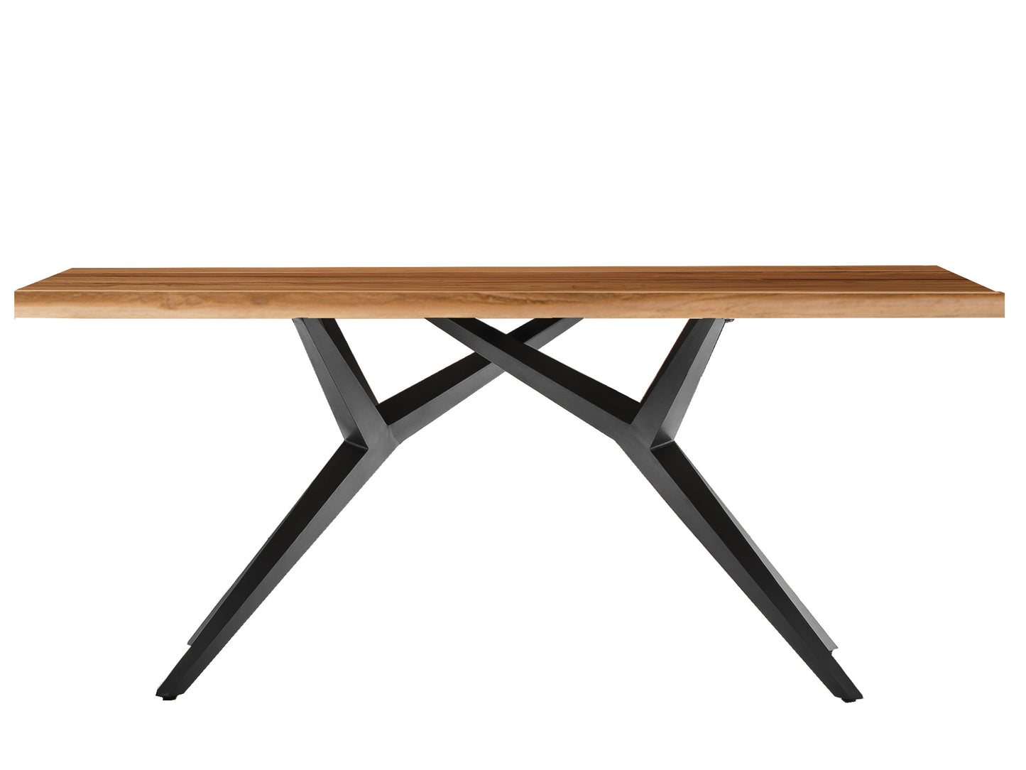 Tischplatte 240x100 cm recyceltes Teak Plattenstaerke 50 mm Plattenstaerke 20 mm aufgedoppelt auf 50 mm