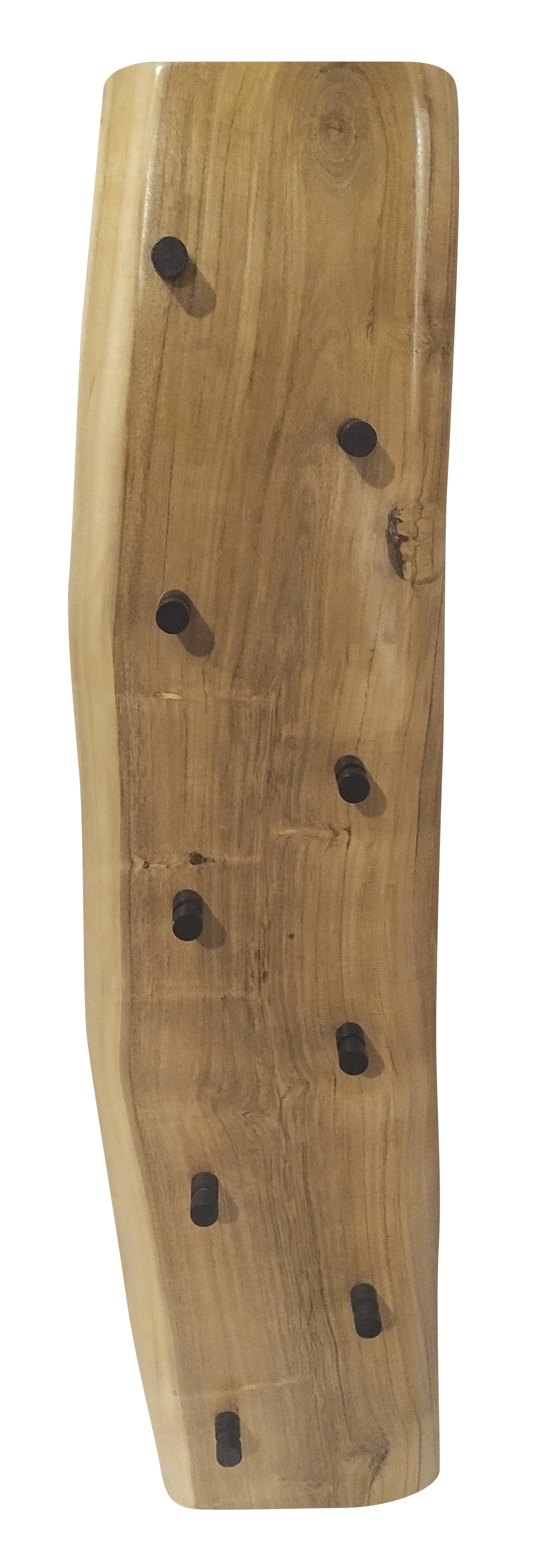 Wandgarderobe 9 Haken vertikal und horizontal montierbar mit Baumkante wie gewachsen