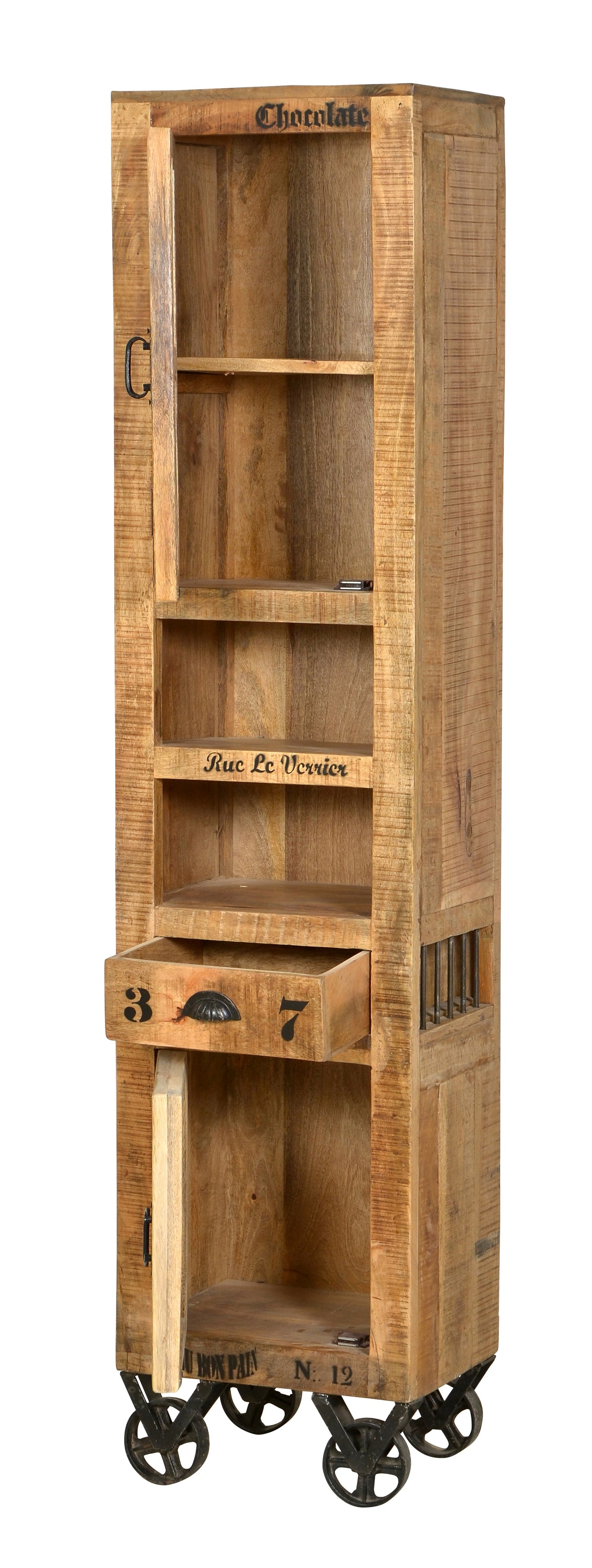 Baeder-Set 1 Hochschrank 1 Unterschrank 1 Spiegel 1 kleiner Schrank 1 Haengeschrank Hochschrank 44x34x191 cm Unterschrank 66x43x61 cm Spiegel 67x12x80 cm kleiner Schrank 44x34x82 cm Haengeschrank 44x21x70 cm