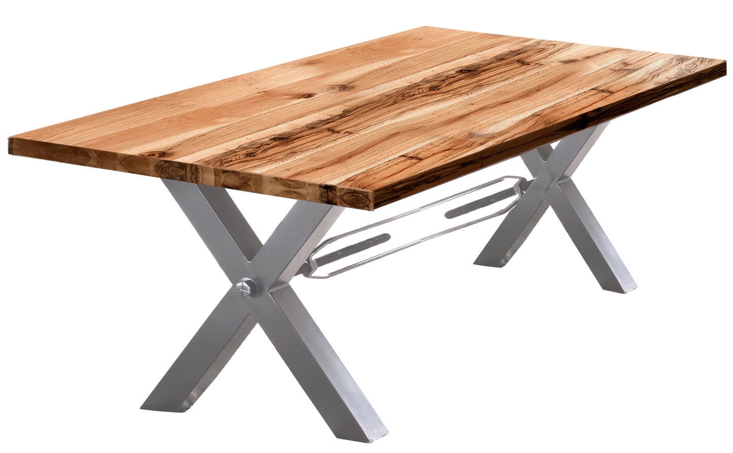 Tischgestell antiksilber fuer Platten von 160 bis 240 cm (ausser 07173-01) Vierkantrohre 75x75 cm Laengeneinstellung (innen gemessen) ca 112 - 180 cm