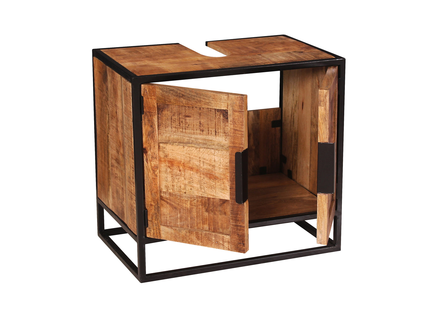 Unterschrank 2 Tueren mit Siphonausschnitt 16x65 cm