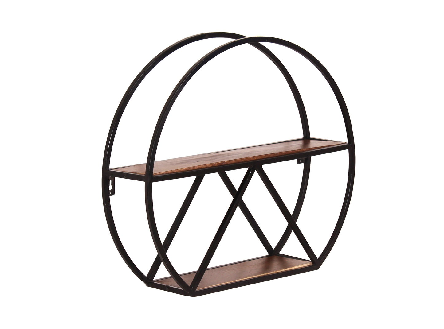 Wandregal rund unten abgeflacht 2 Boeden 2 Ablageboeden