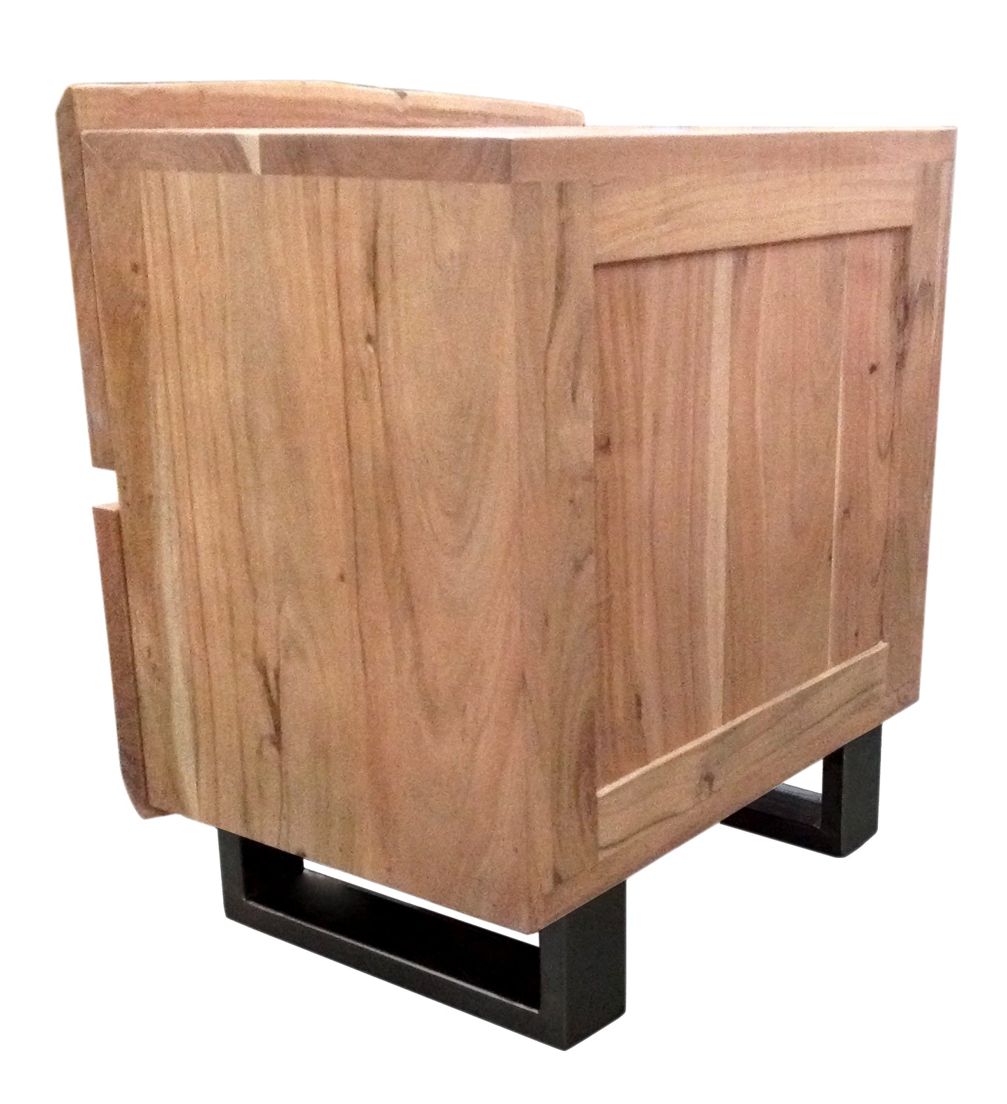 Nachtkommode 2 Schubladen mit Baumkante wie gewachsen Hoehe des Korpus 505 cm