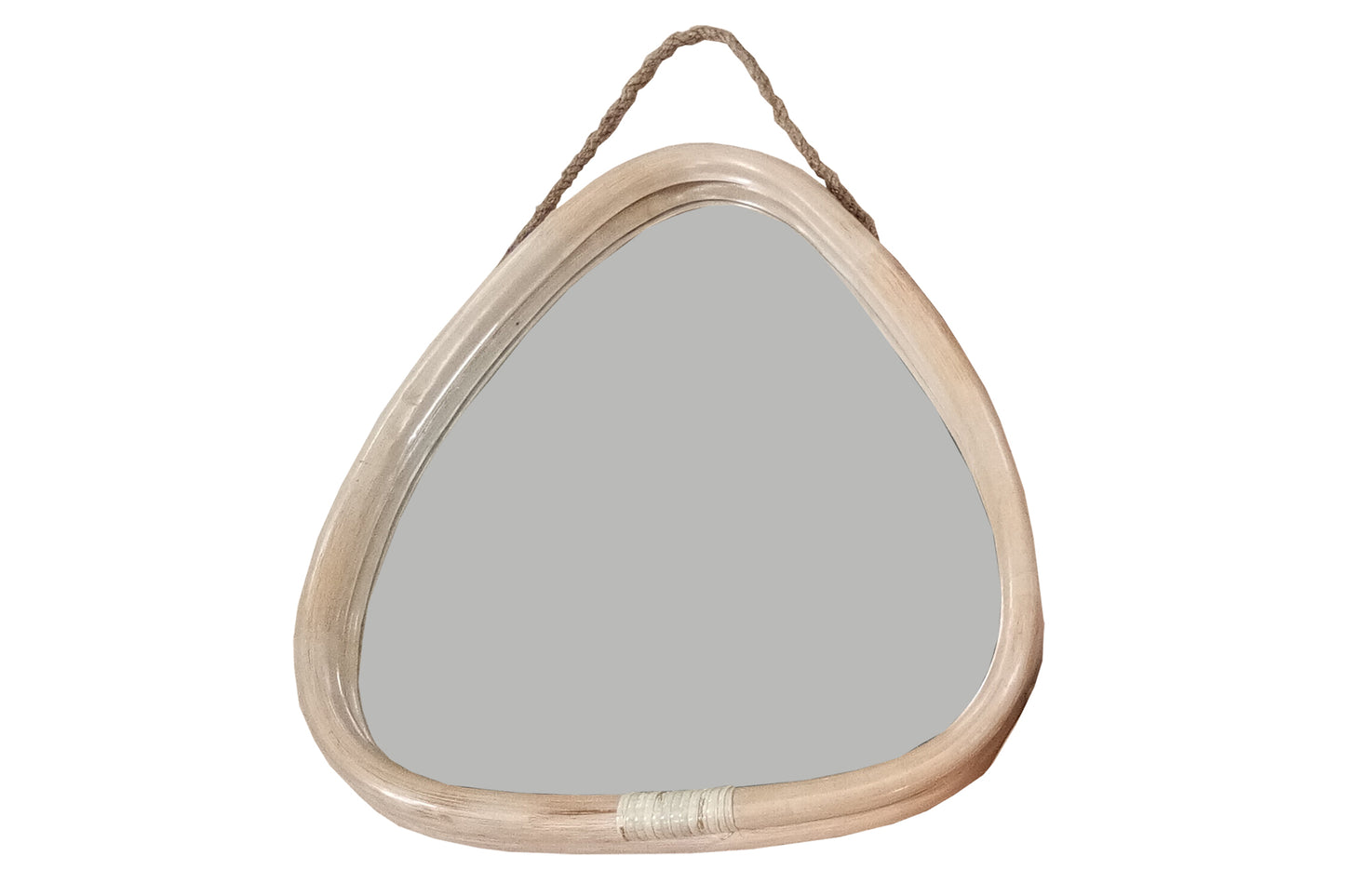 Spiegel dreieckig mit abgerundeten Ecken Rahmenbreite 3 cm