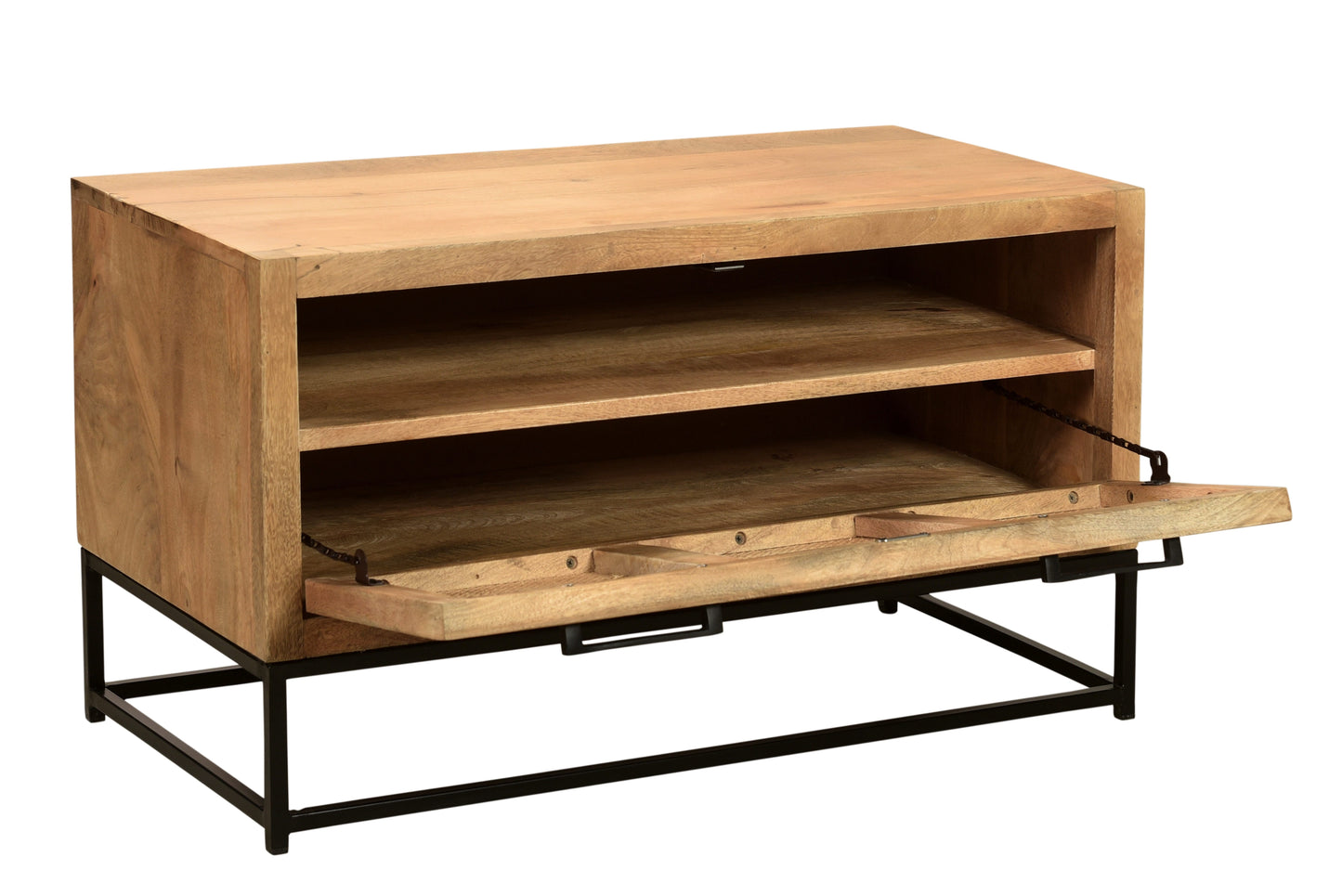 Schuhschrank 1 Klappe fuer ca 6 Paar Schuhe Frontklappe mit Rattan-Einsatz