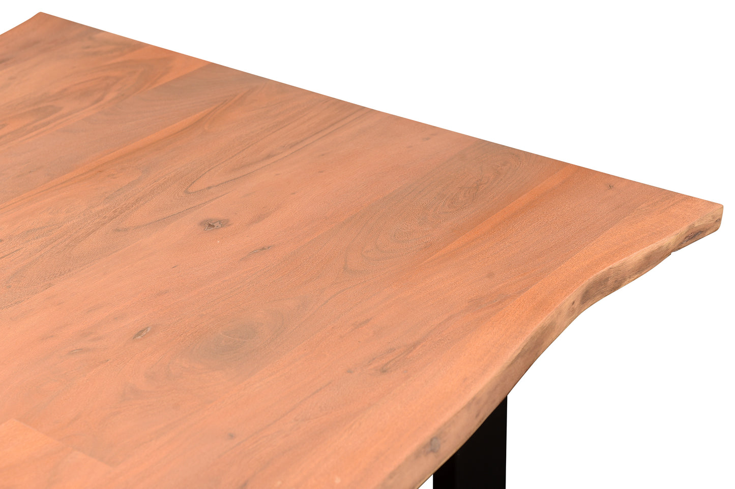 Tisch 140 x 80 cm mit Kufengestell Plattenstaerke 26 mm keilgezinkt Gestellstaerke 75 x 25 mm mit Baumkante