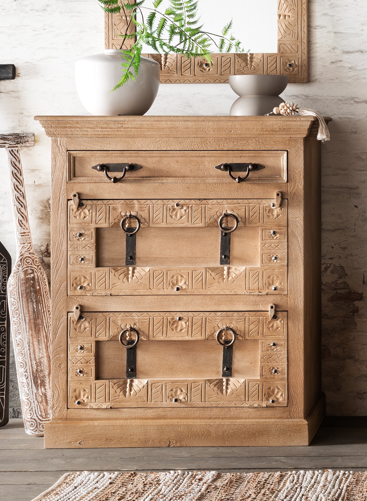 Schuhschrank 1 Schublade 2 Klappen fuer ca 12 Paar Schuhe innen je 1 fester Boden Fachmasse 67x 38 x14 cm Schubladeninnenmass 645x34x19 cm