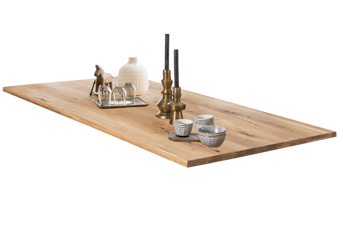 Tisch 220x100 cm Platte mit gerader Kante und Lamellen Gestell A-foermig schwarz Bestehend aus Gestell 07114-44 + Tischplatte 07145-03 - Plattenstaerke 20 mm auf 40 mm aufgedoppelt Kurbelrad ohne Funktion
