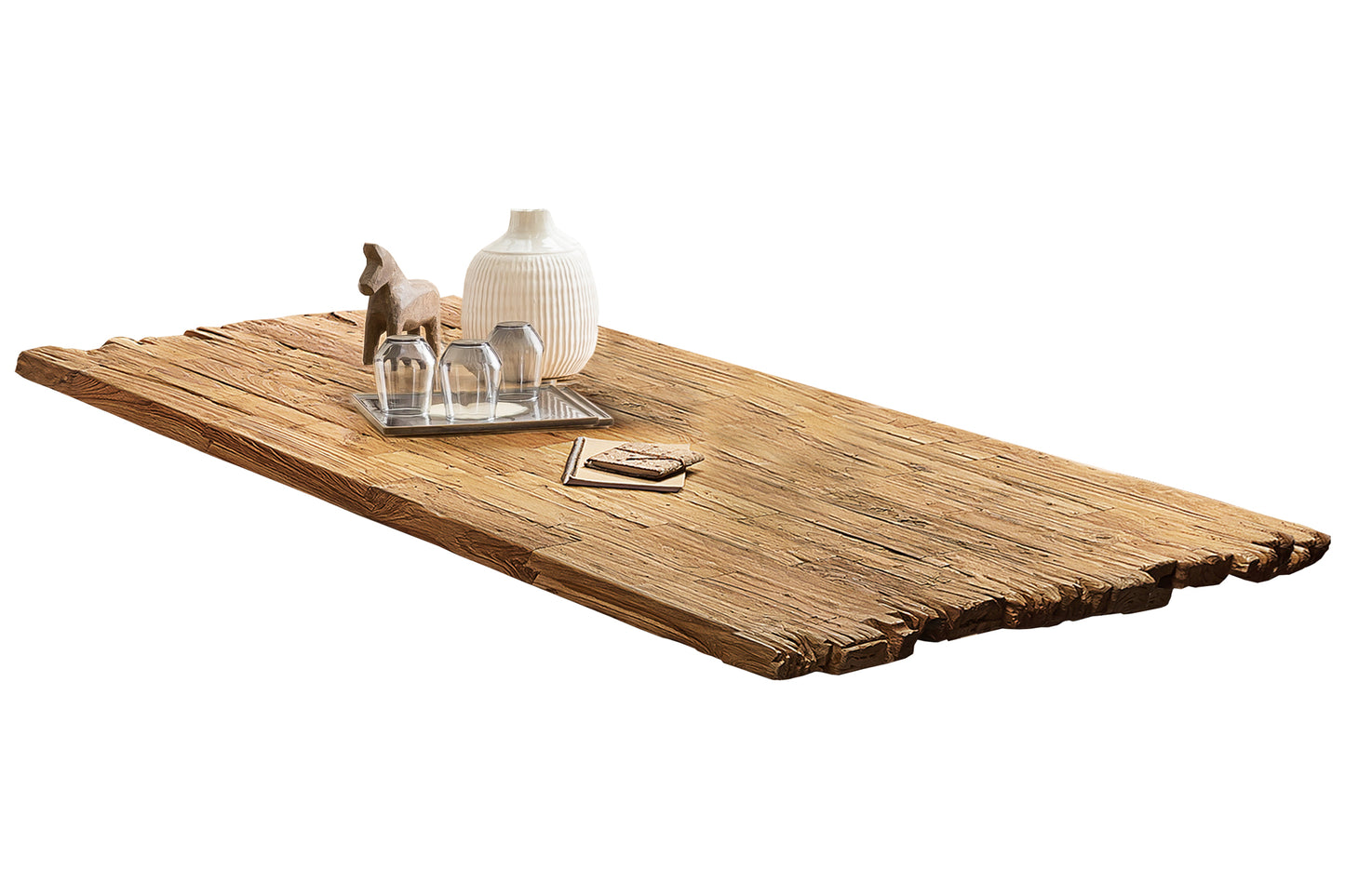 Tisch 220x100 cm Teak natur Plattenstaerke 50 mm Gestell A-foermig schwarz Bestehend aus Gestell 07114-44 + Tischplatte 07179-03 - aufgedoppelt auf 50 mm mit Bruchkante an den kurzen Seiten Kurbelrad ohne Funktion