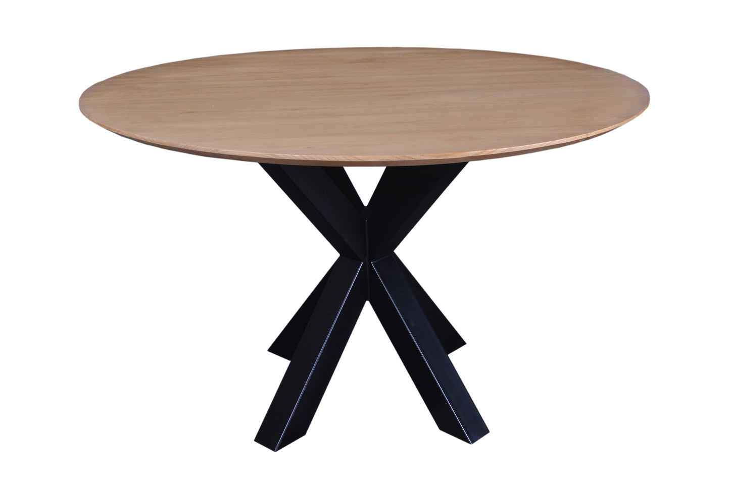 Tischplatte 120x120 cm Sungkaiholz naturfarbig Plattenstaerke 3 cm mit Schweizer Kante