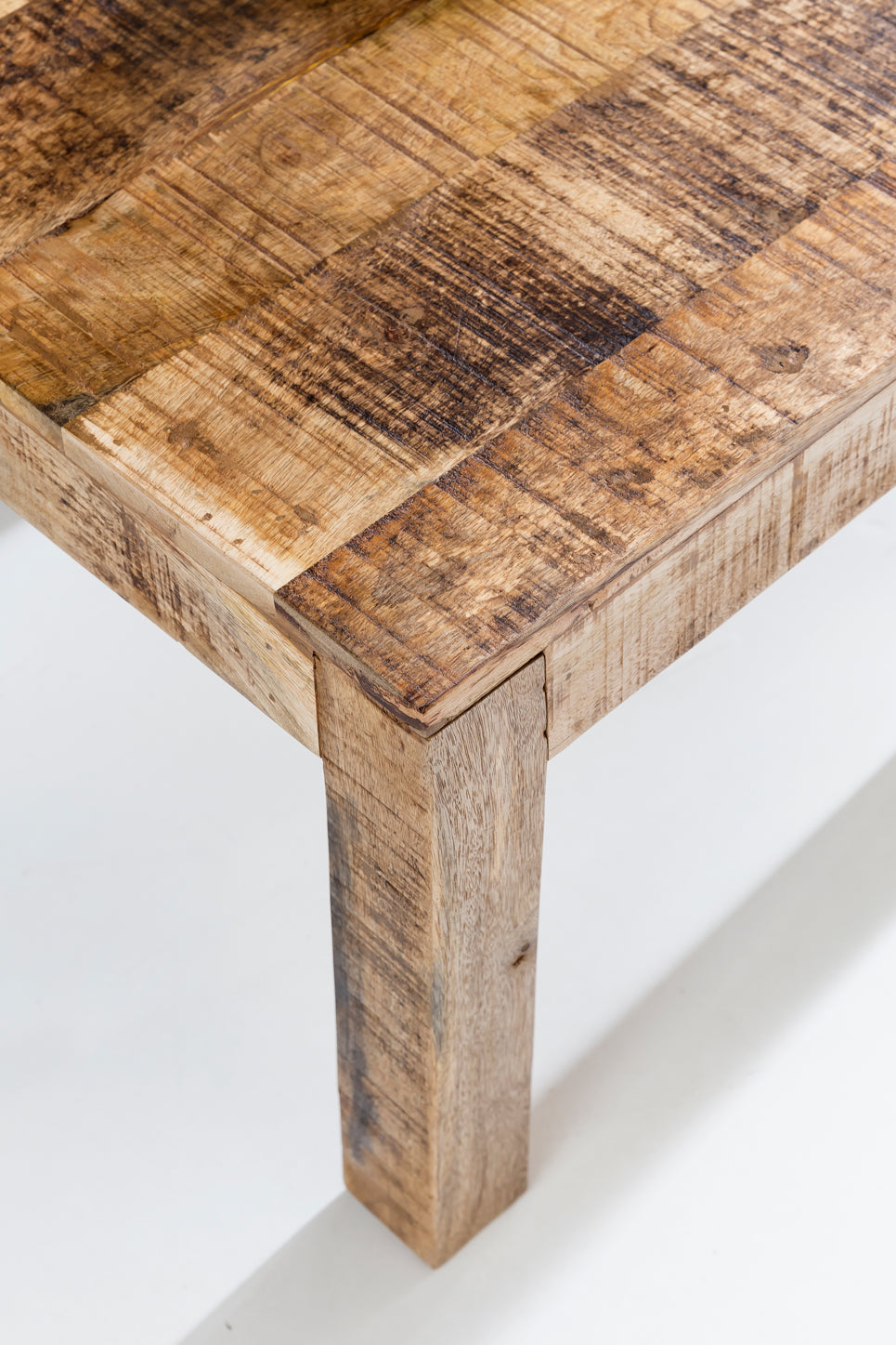 Couchtisch 110 mal 60 mal 47 cm Massiv Holz Mango Natur Landhaus Stil Wohnzimmertisch Rustikal Kaffeetisch Massivholztisch Wohnzimmer