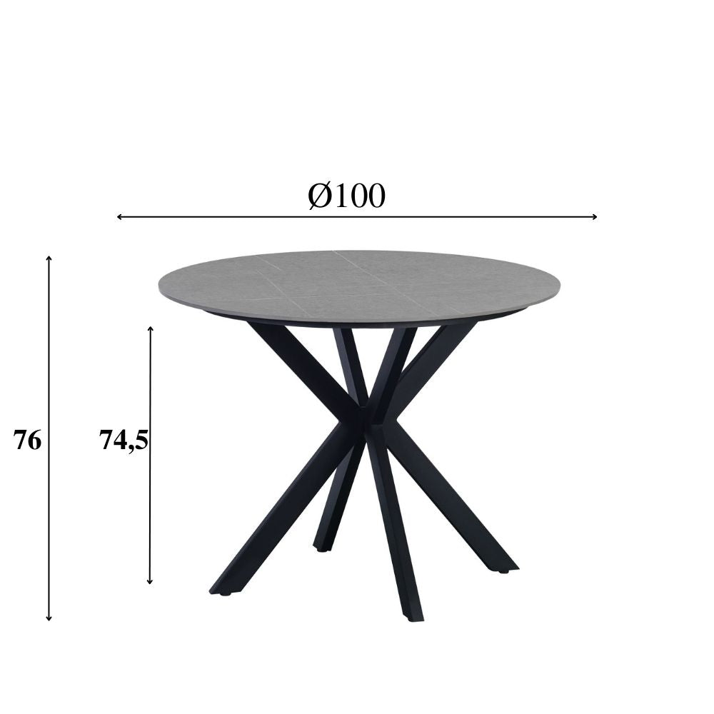 Eettafel Guus 100 grijs