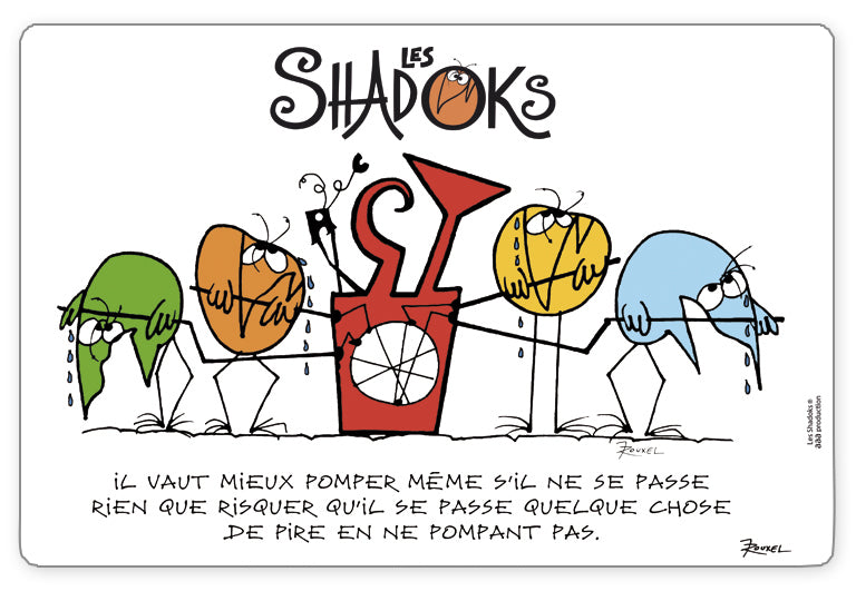 Tischset Shadoks Il vaut mieux pomper Assortis 30 X 45