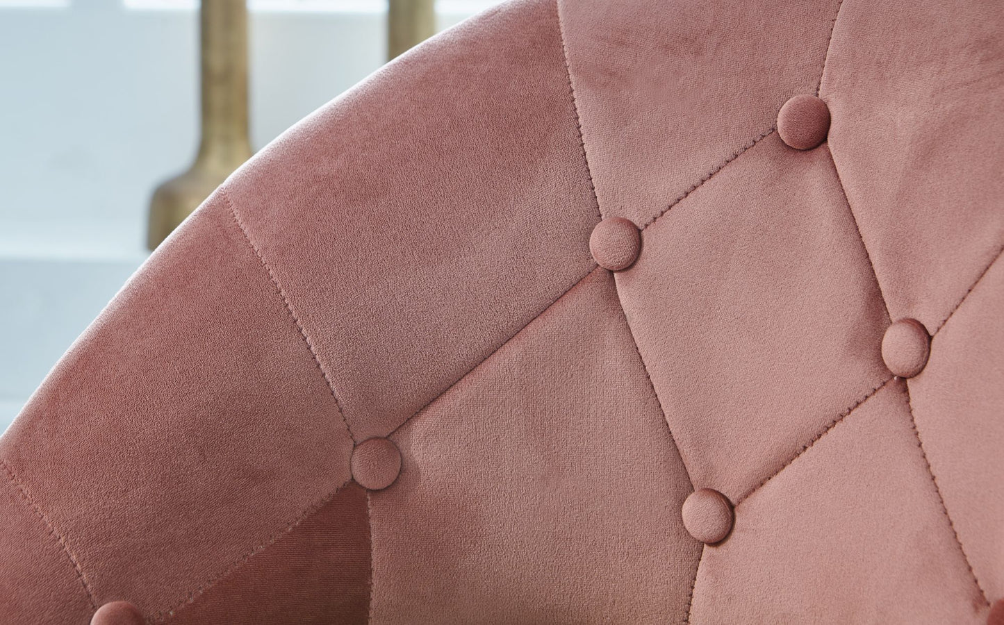 Loungesessel Samt Rosa Gold Design Drehstuhl Clubsessel Polsterstuhl mit Rueckenlehne Drehsessel Cocktailsessel Lounge Sessel mit Stoffbezug