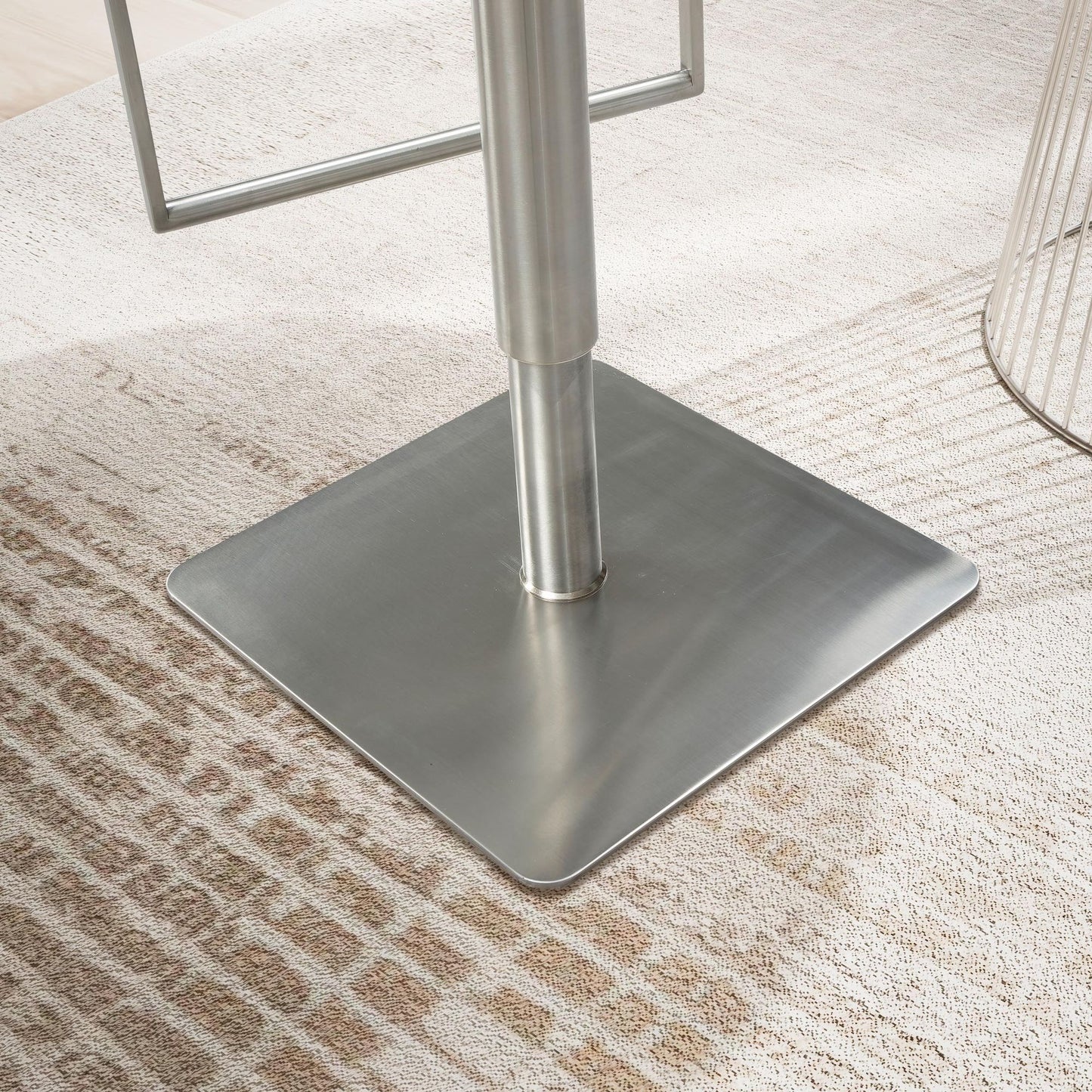 Barhocker Schwarz Kunstleder Edelstahl Design Barstuhl Modern Tresenstuhl Drehbar Gepolstert Bistrohocker Metall Hoch Thekenhocker Hoehenverstellbar Hoher Hocker fuer Bar
