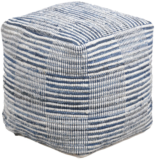 Merrikin Pouf Bleu Ivoire 40 X 40 X 40