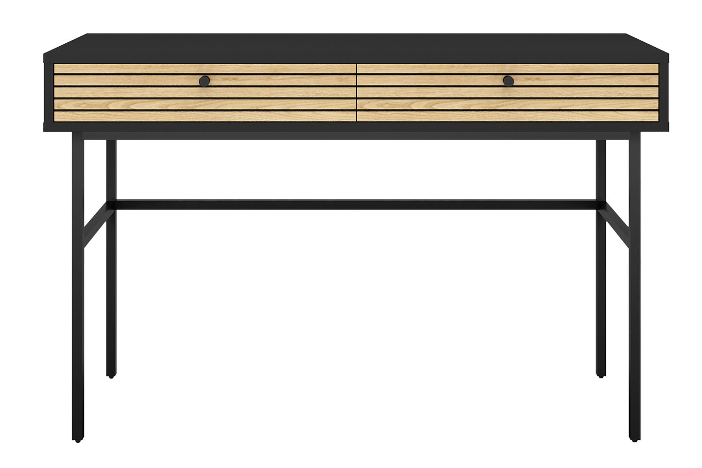 Schreibtisch Schwarz Eiche Echtholzfurnier