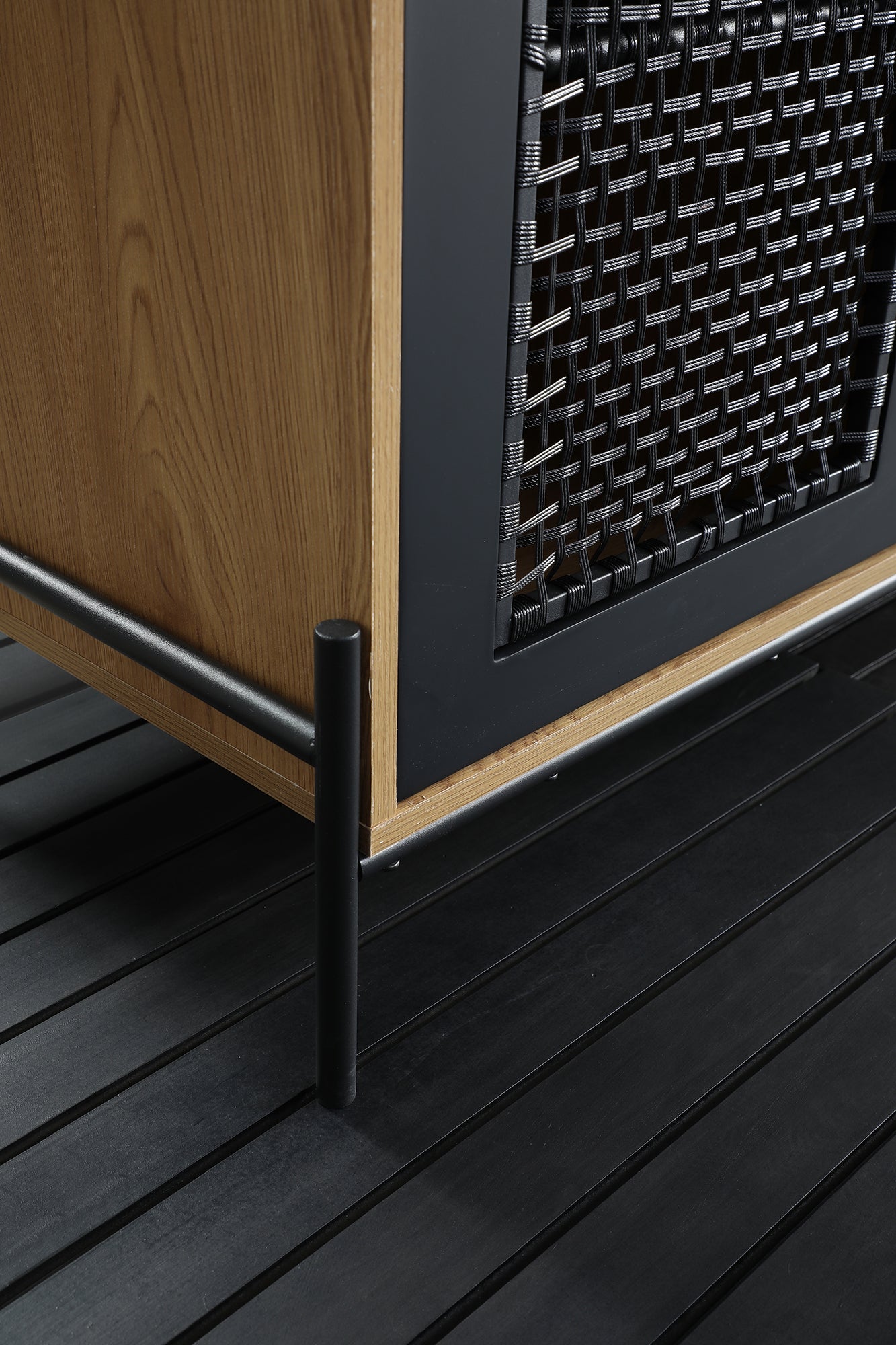 Sideboard Natur Schwarz
