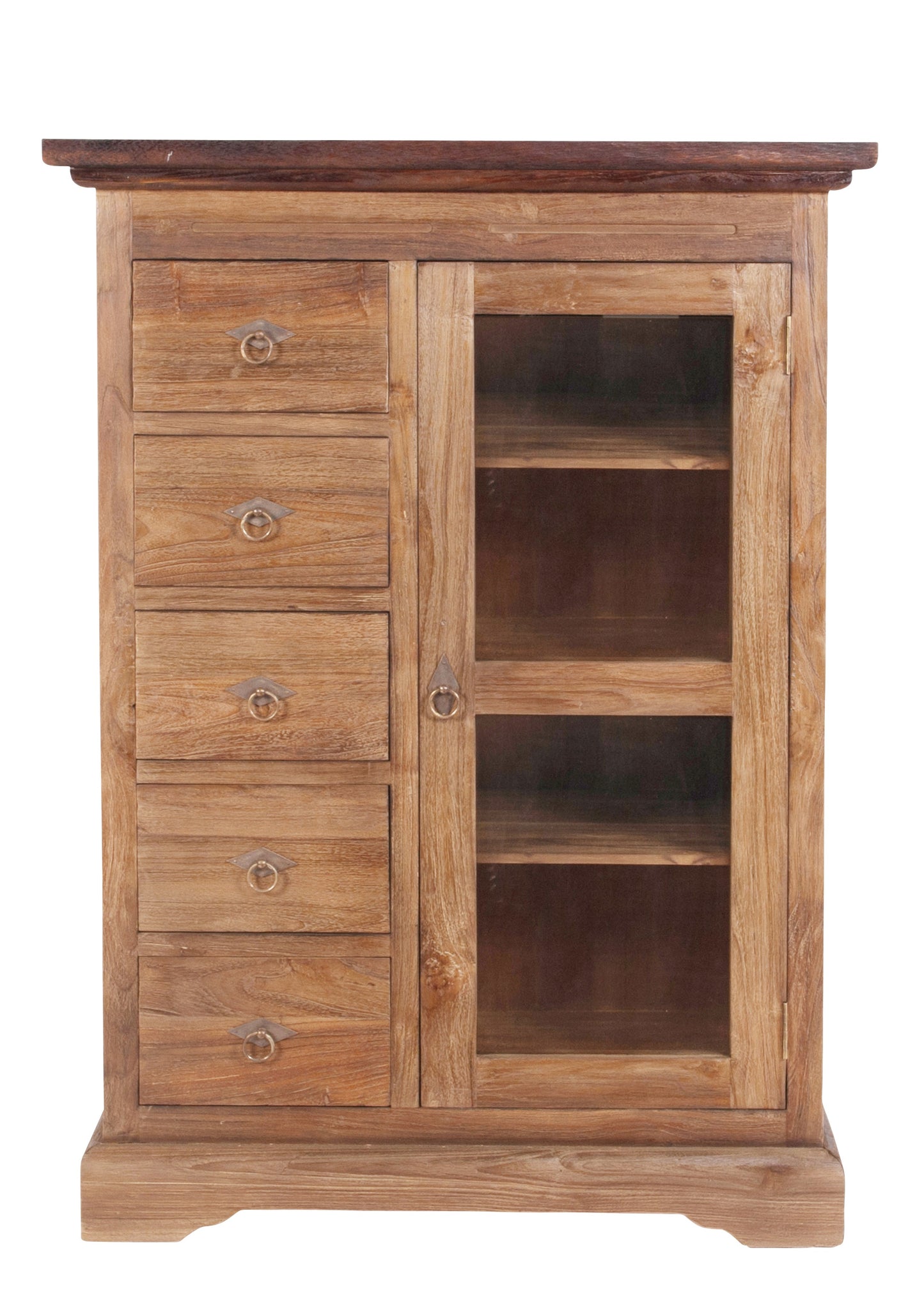 Brotschrank 5 Schubladen 1 Tuer Holzauszuege an den Schubladen