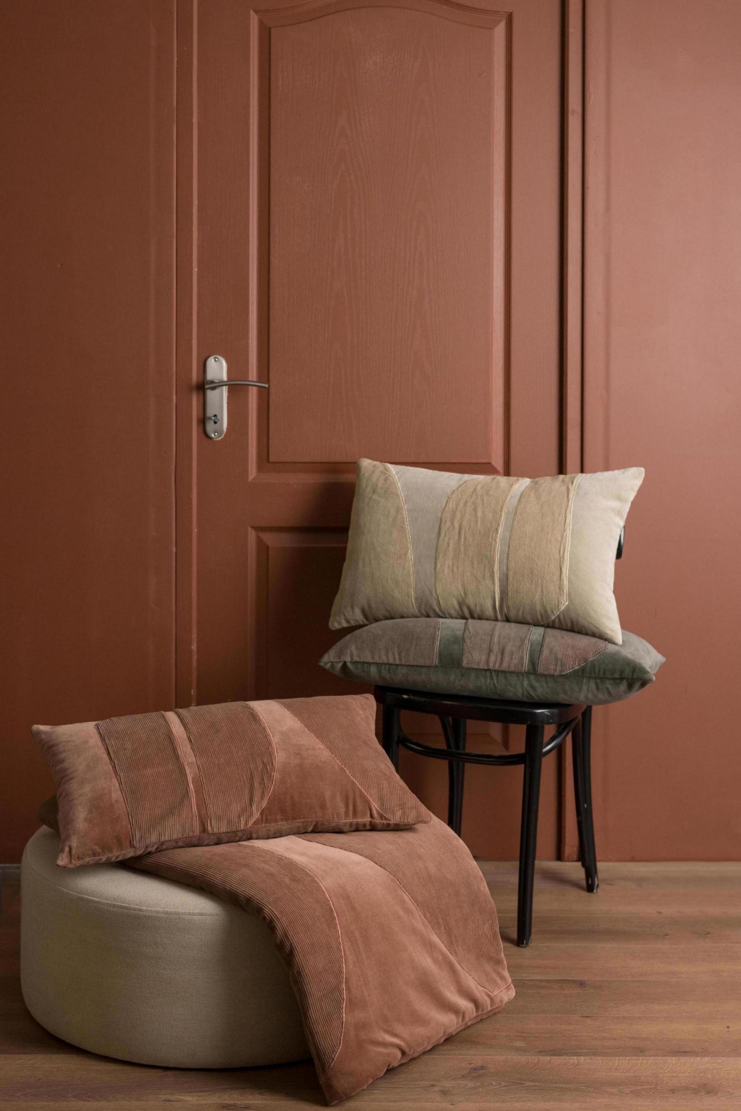 Gerippte Bettdecke Fara Bois de rose 85 X 200
