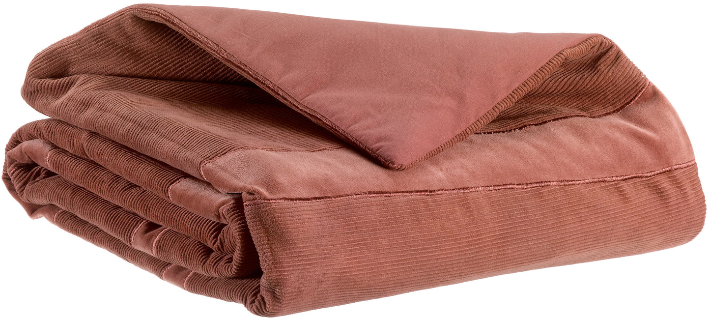 Gerippte Bettdecke Fara Bois de rose 85 X 200