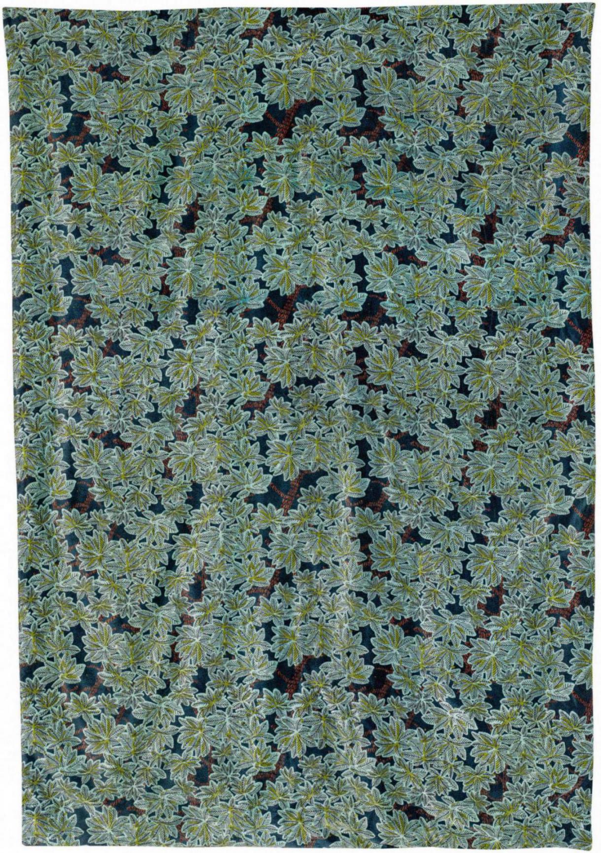 Bedruckte Decke Ariane Pétrole 135 X 200