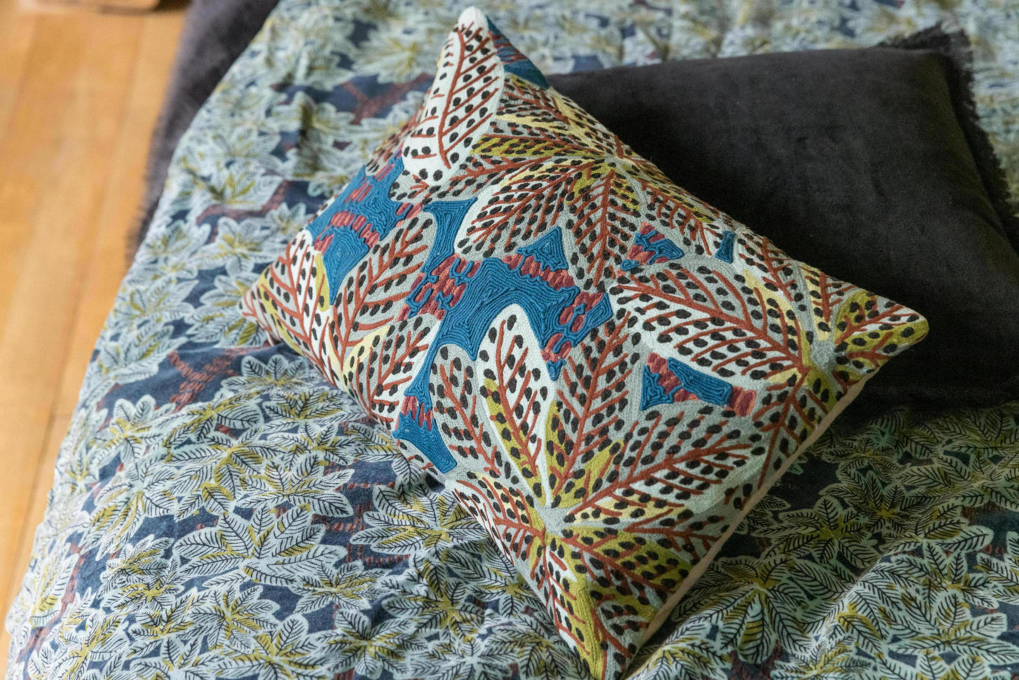 Bedruckte Decke Ariane Pétrole 135 X 200