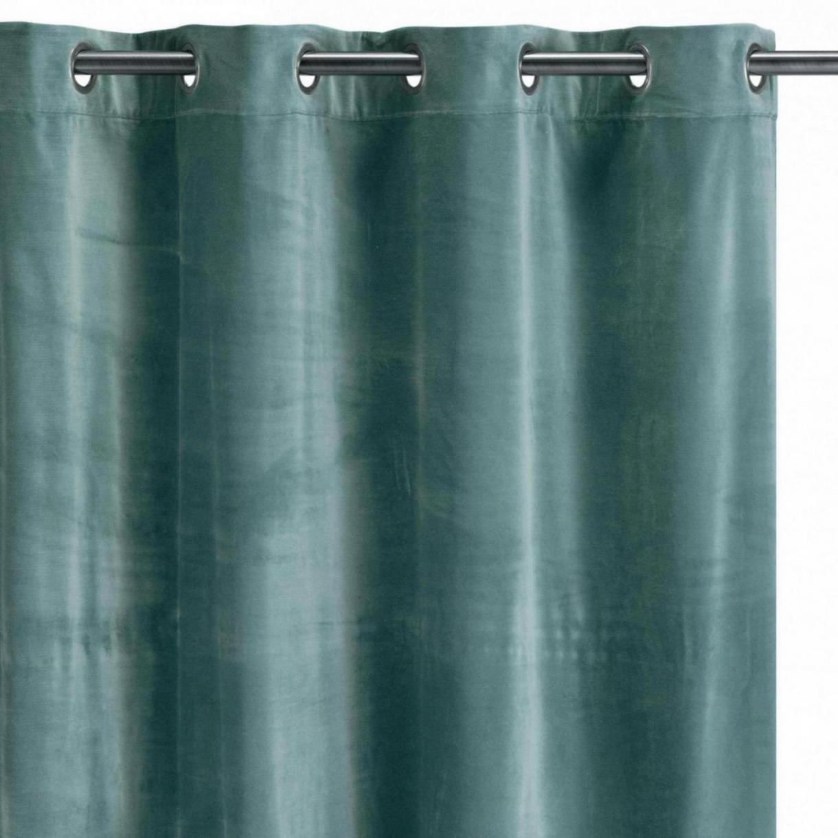 Einfarbiger Vorhang Elise Vert de gris 140 X 280