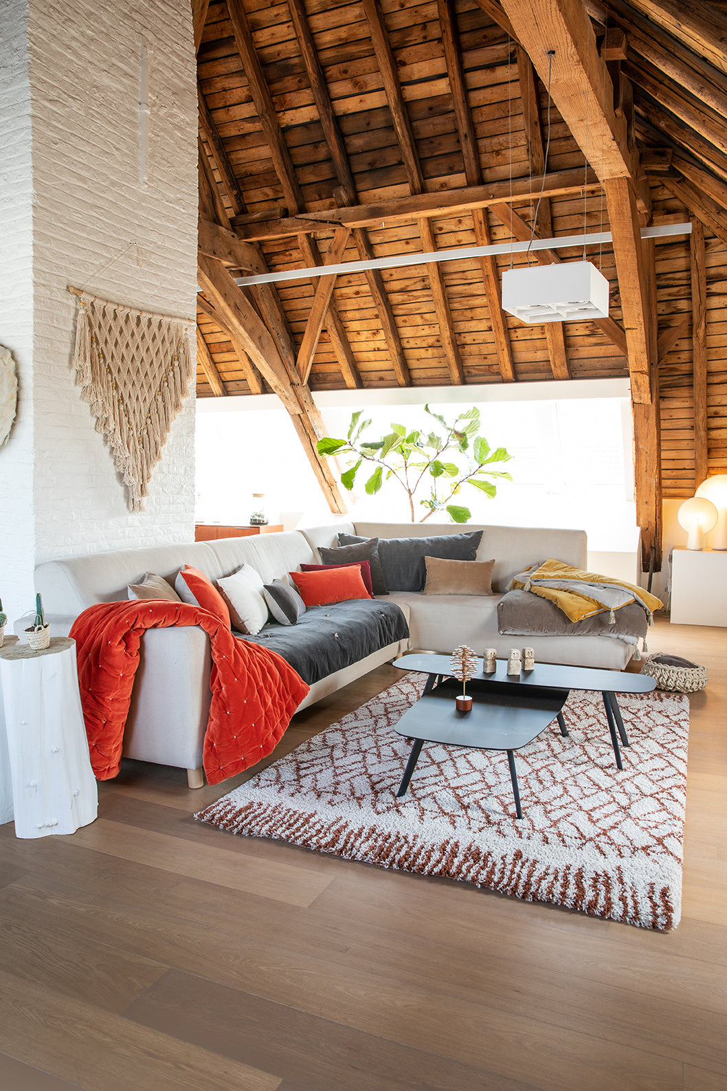 Einfarbiges Kissen Elise Marmelade 30 X 50