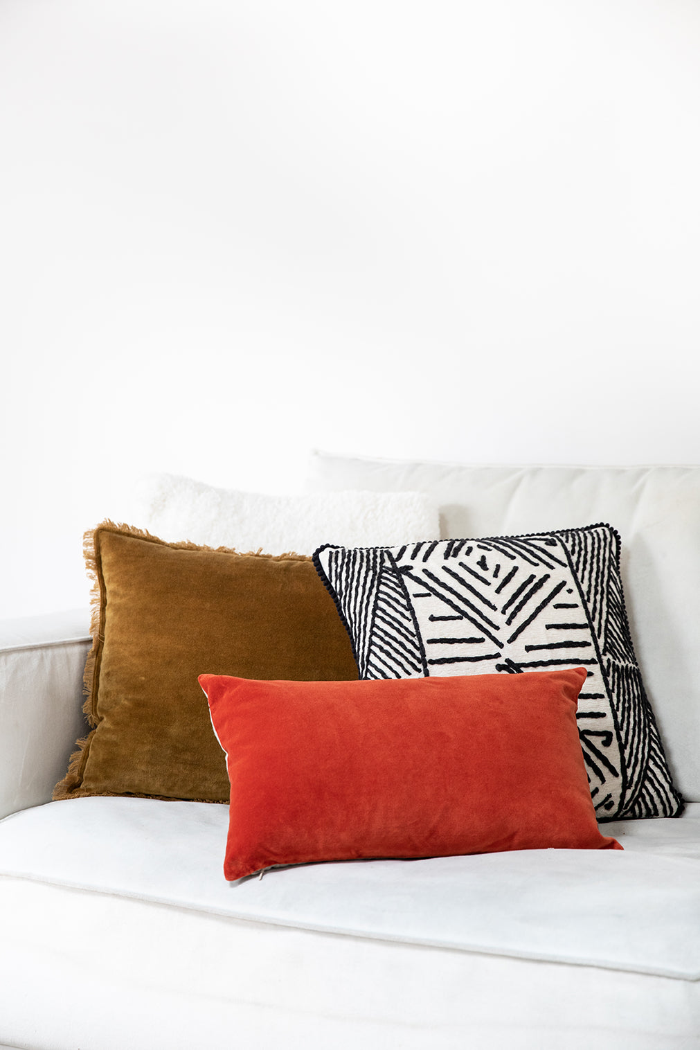 Einfarbiges Kissen Elise Marmelade 30 X 50