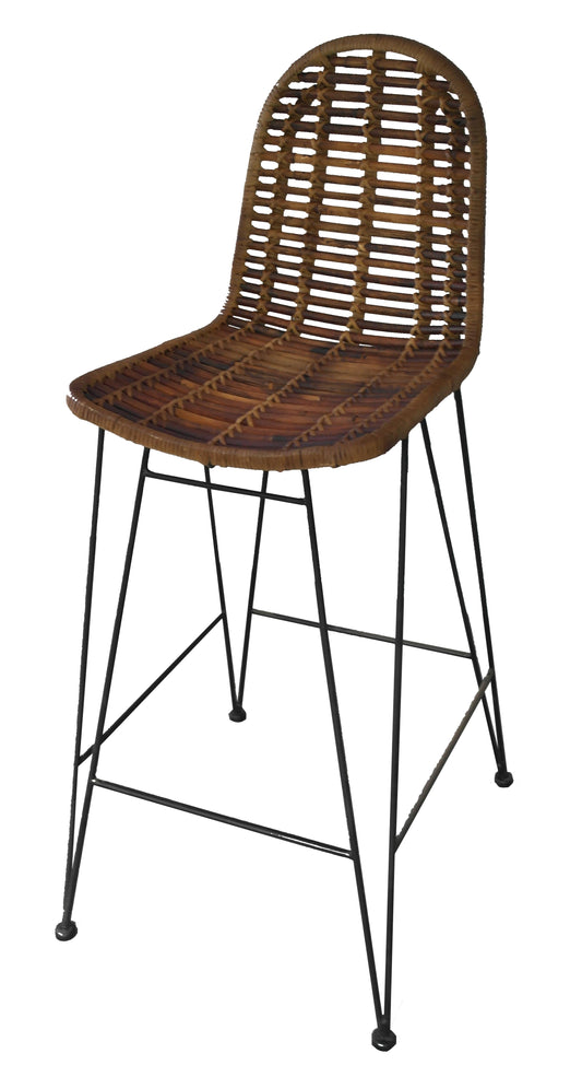 Barhocker   Sitzschale Rattan Sitzhoehe 75 cm Sitzbreite 40 cm Sitztiefe 40 cm