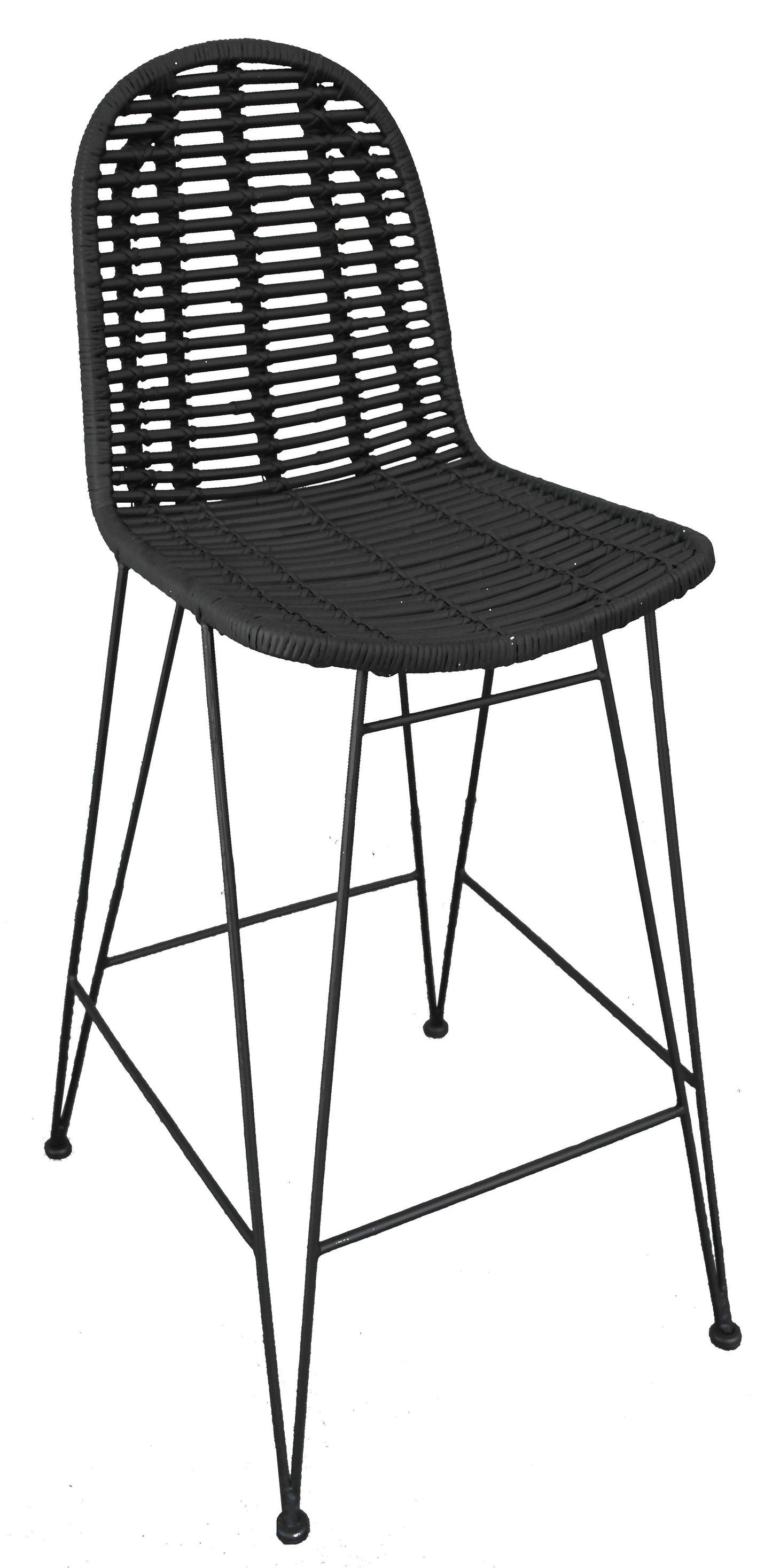 Barhocker   Sitzschale Rattan Sitzhoehe 75 cm Sitzbreite 40 cm Sitztiefe 40 cm