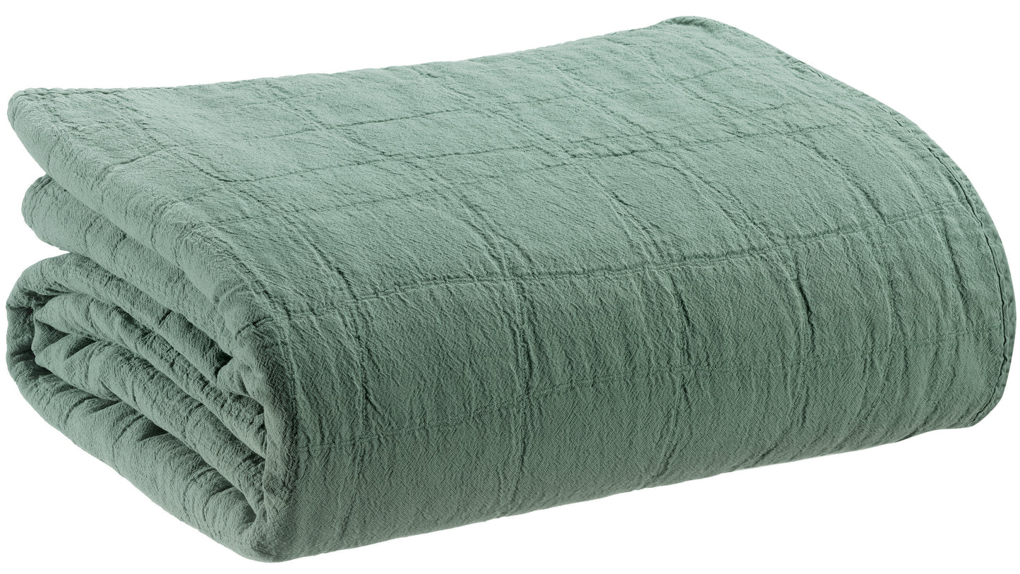 Recycelte Decke Titou Vert de gris 140 X 200