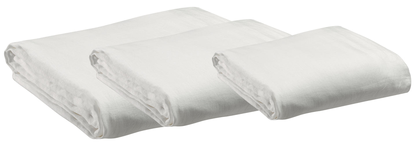 Drap housse stonewashed Zeff Blanc