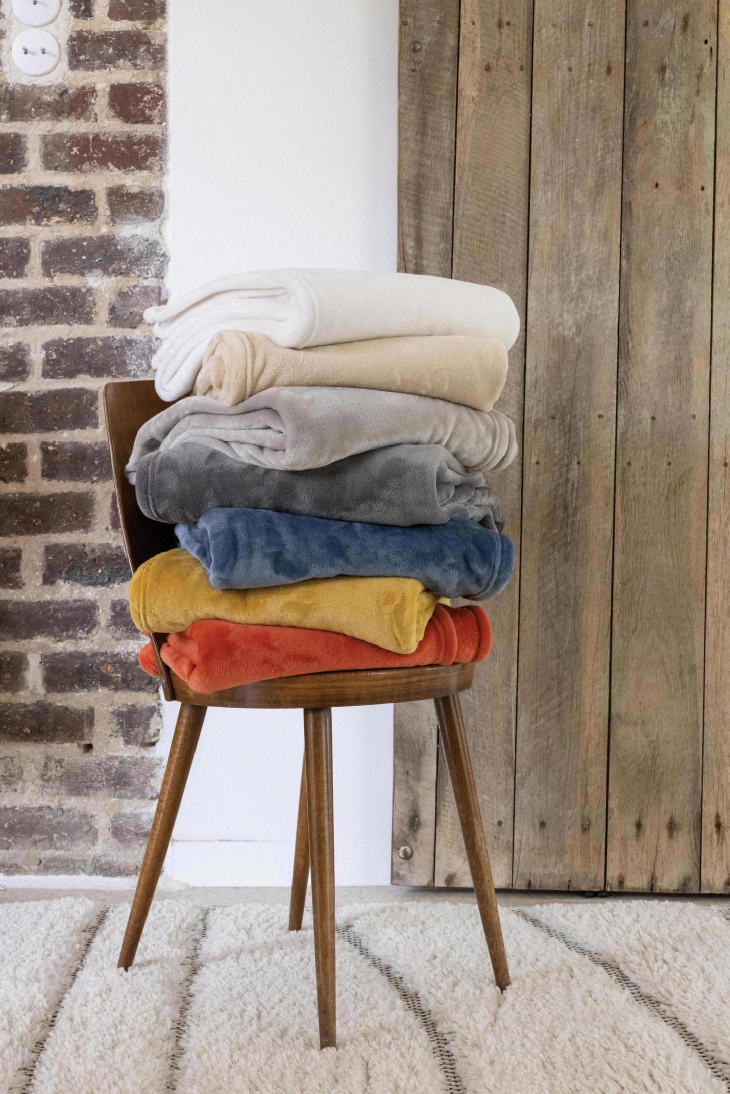 Recycelte Decke Theo Naturel 130 X 160