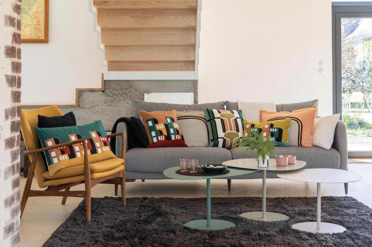 Besticktes Kissen Suri Multico 40 X 65