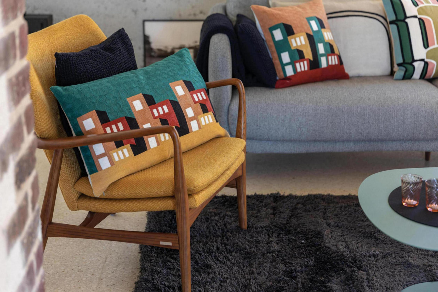 Besticktes Kissen Suri Multico 40 X 65