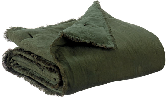 Einfarbige Decke Laly Olive 135 X 200