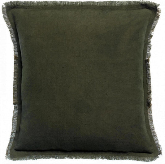 Einfarbiges Kissen Laly Olive 45 X 45