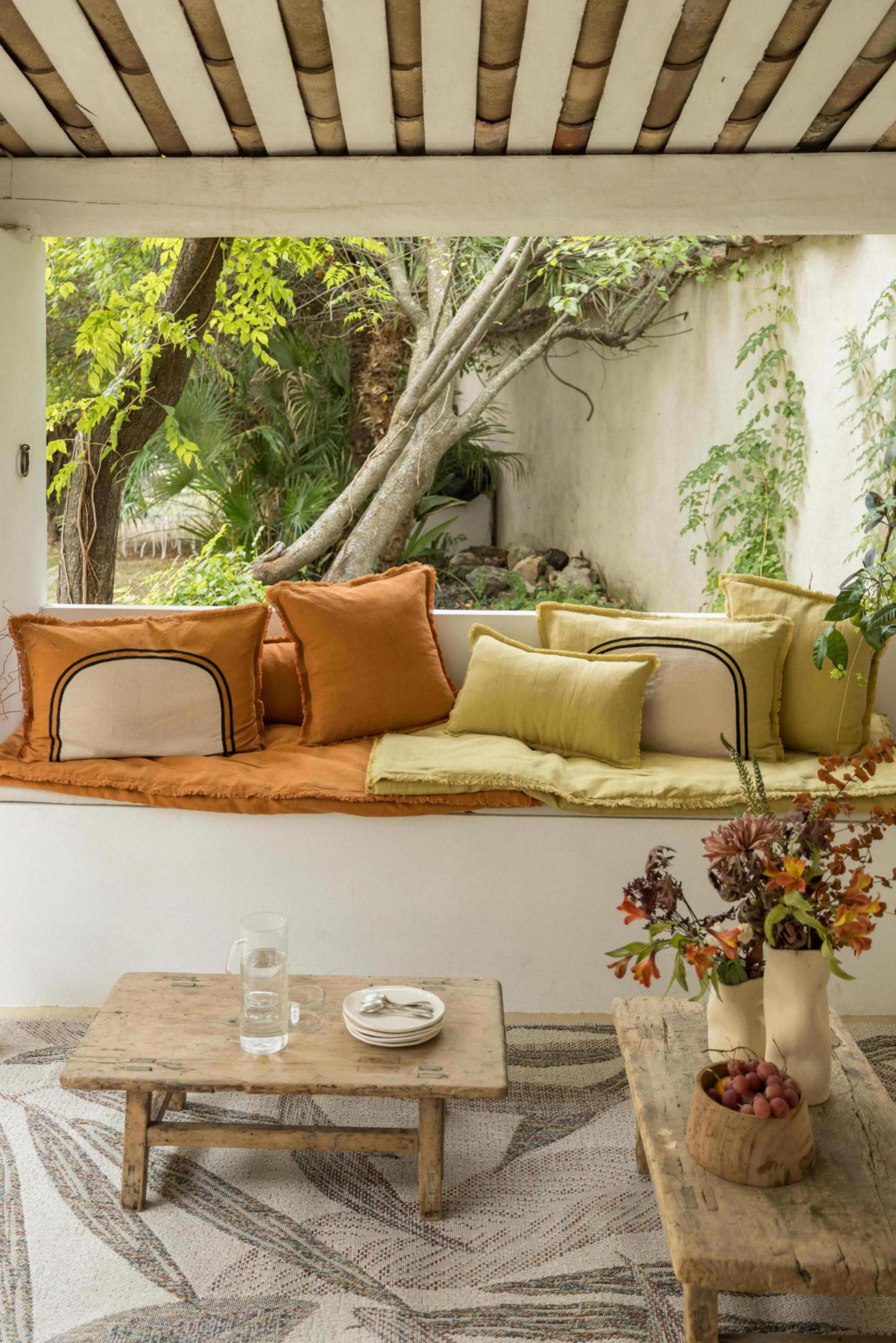 Zweifarbiges Kissen Laly Bicolore Gold 40 X 65