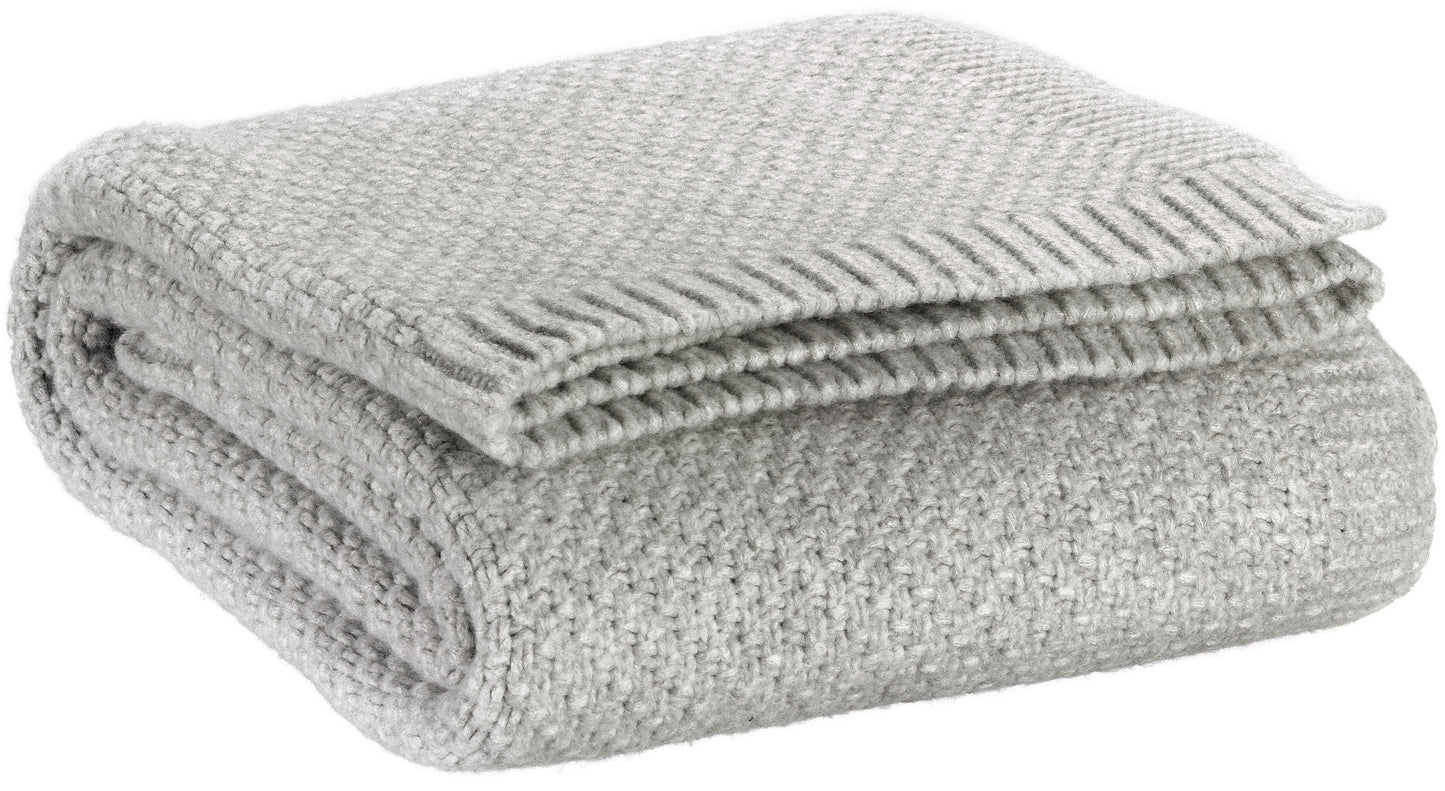 Recycelte Strickdecke Danilo Perle 130 X 160