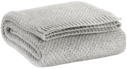 Recycelte Strickdecke Danilo Perle 130 X 160