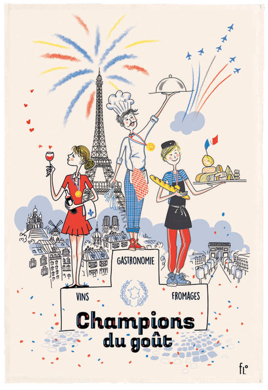 Geschirrtuch Les champions du goût Écru 48 X 72