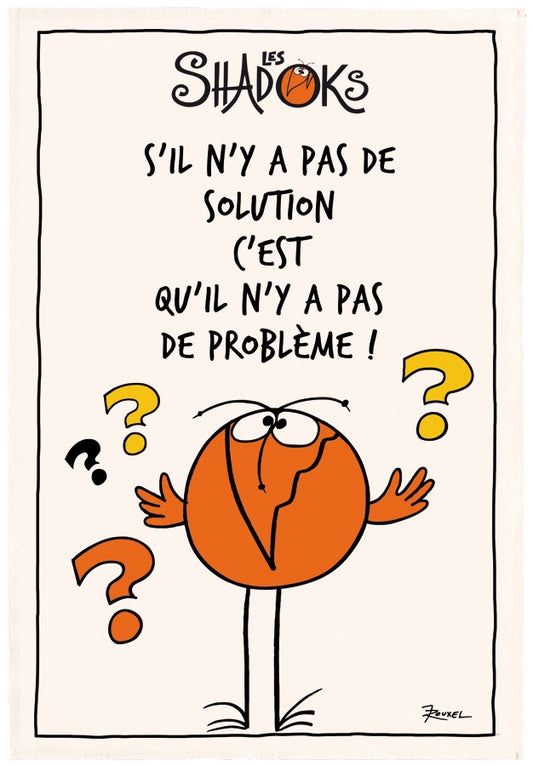 Geschirrtuch Shadok Sans solution Écru 48 X 72