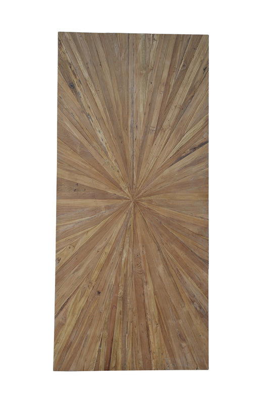 Tischplatte 200x100 cm Teak natur Plattenstaerke 50 mm Plattenstaerke 50 mm