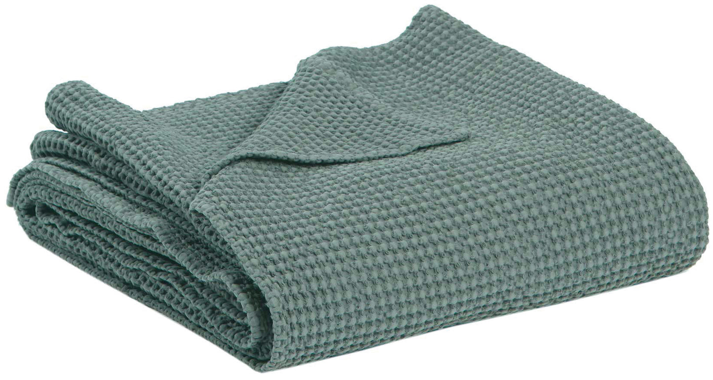 Recycelte Tagesdecke Maia Vert de gris 260 X 260